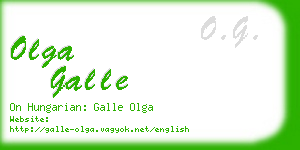 olga galle business card